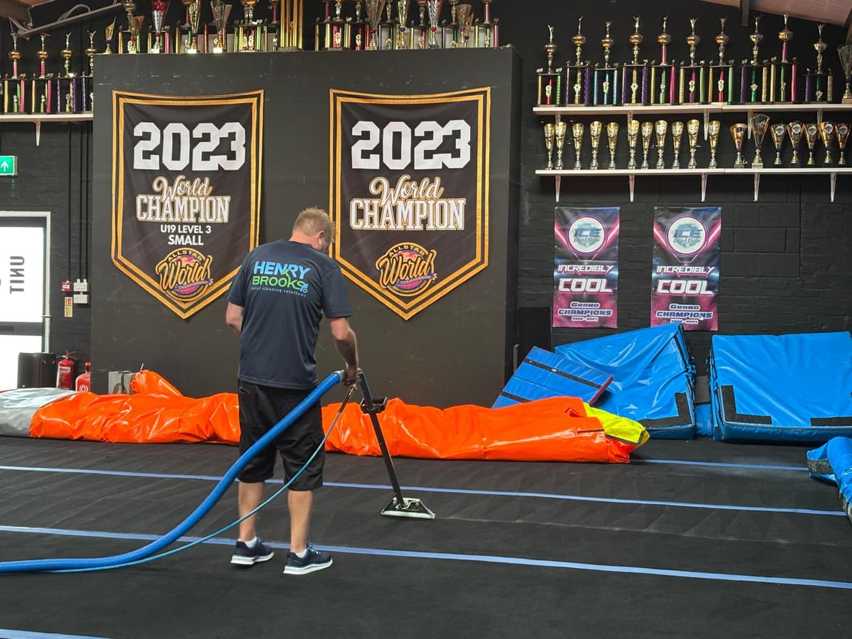 Henry-Brooks Ltd carpet cleaning specialists at work in Hampshire